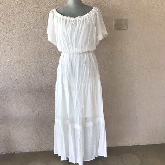 white boho maxi dress plus size